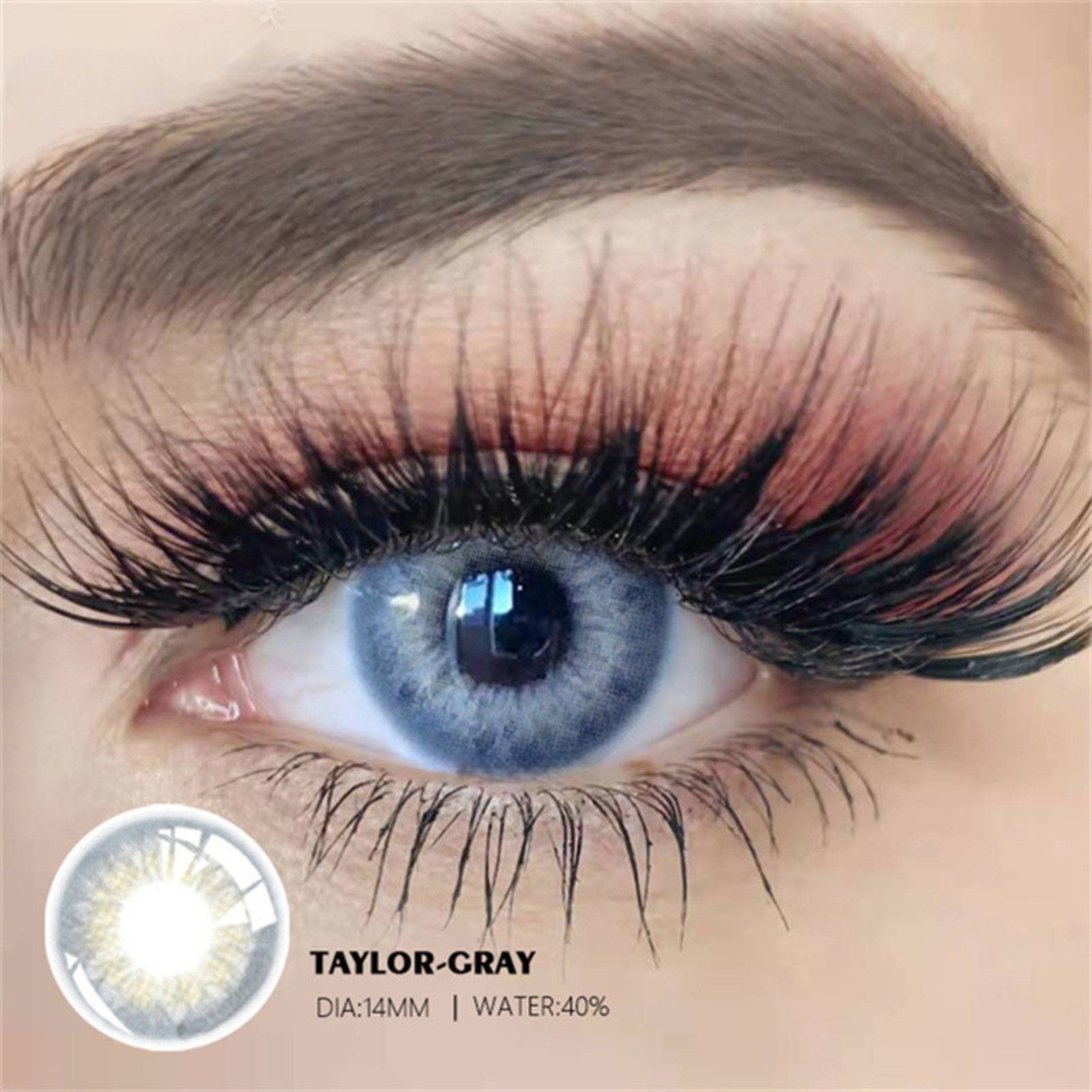 Taylor Gray Cosmetic Colour Contact Lenses