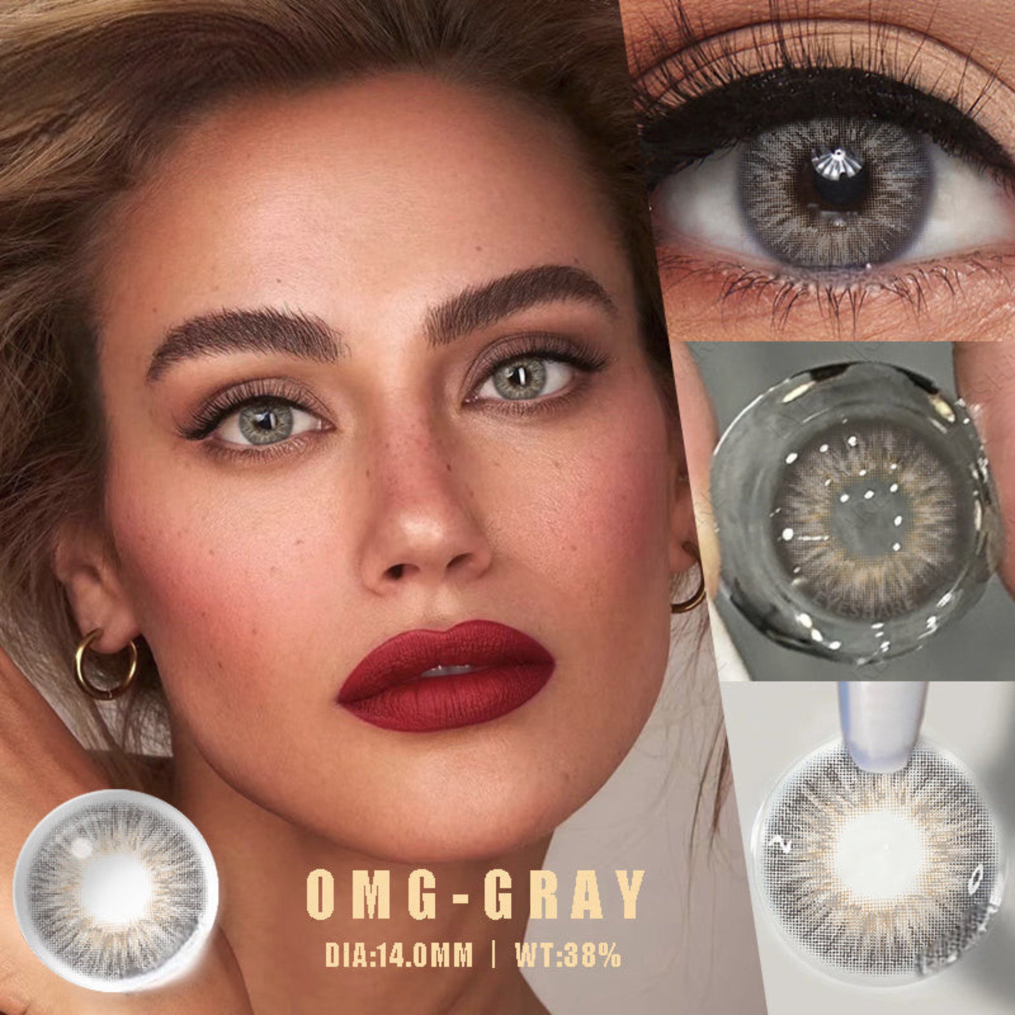 OMG Gray Cosmetic Colour Contact Lenses
