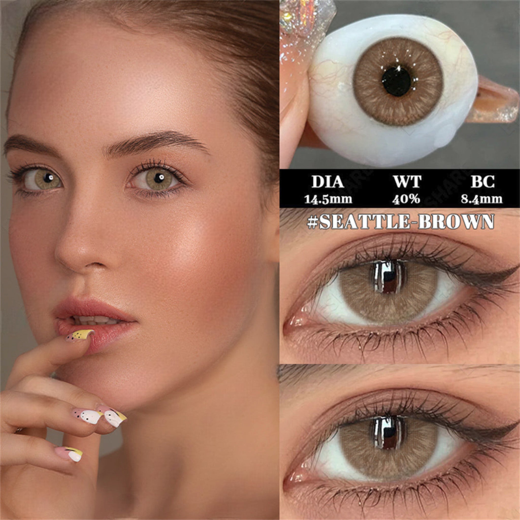 Seattle Brown Cosmetic Colour Contact Lenses