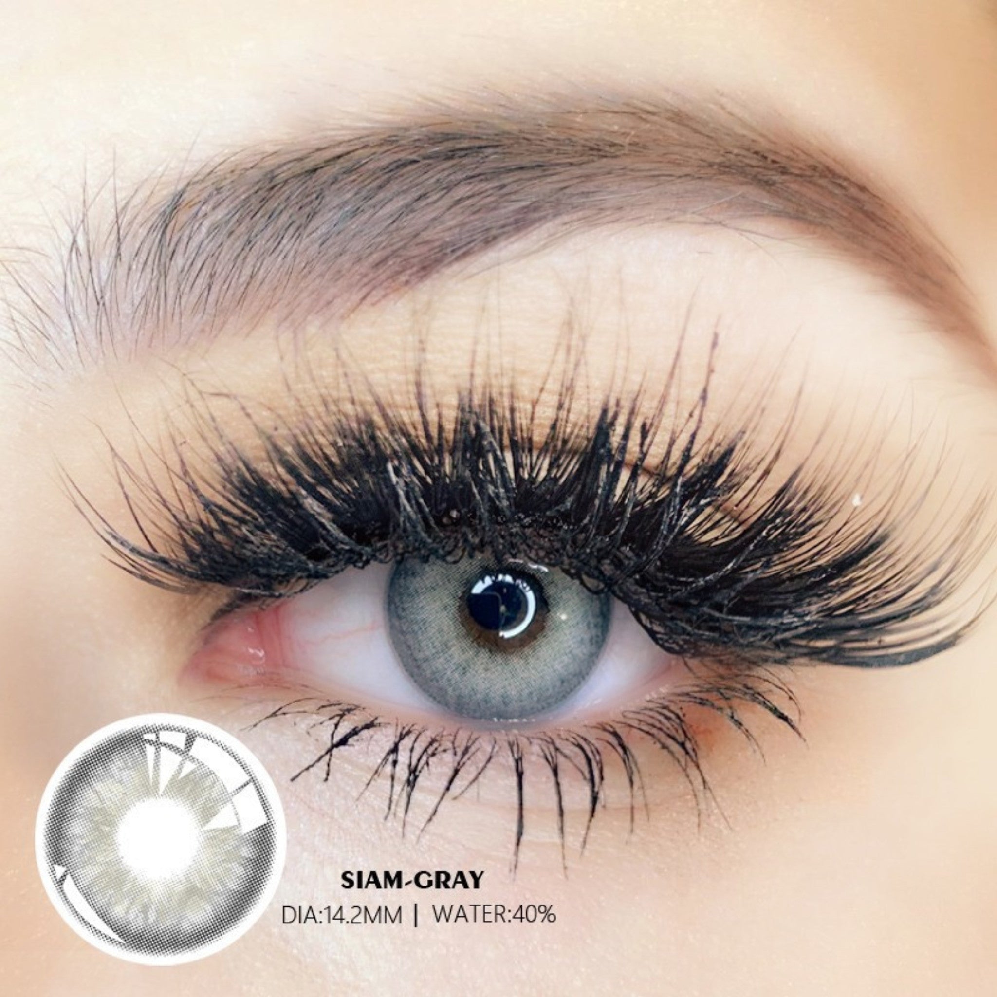 Siam Gray Cosmetic Colour Contact Lenses