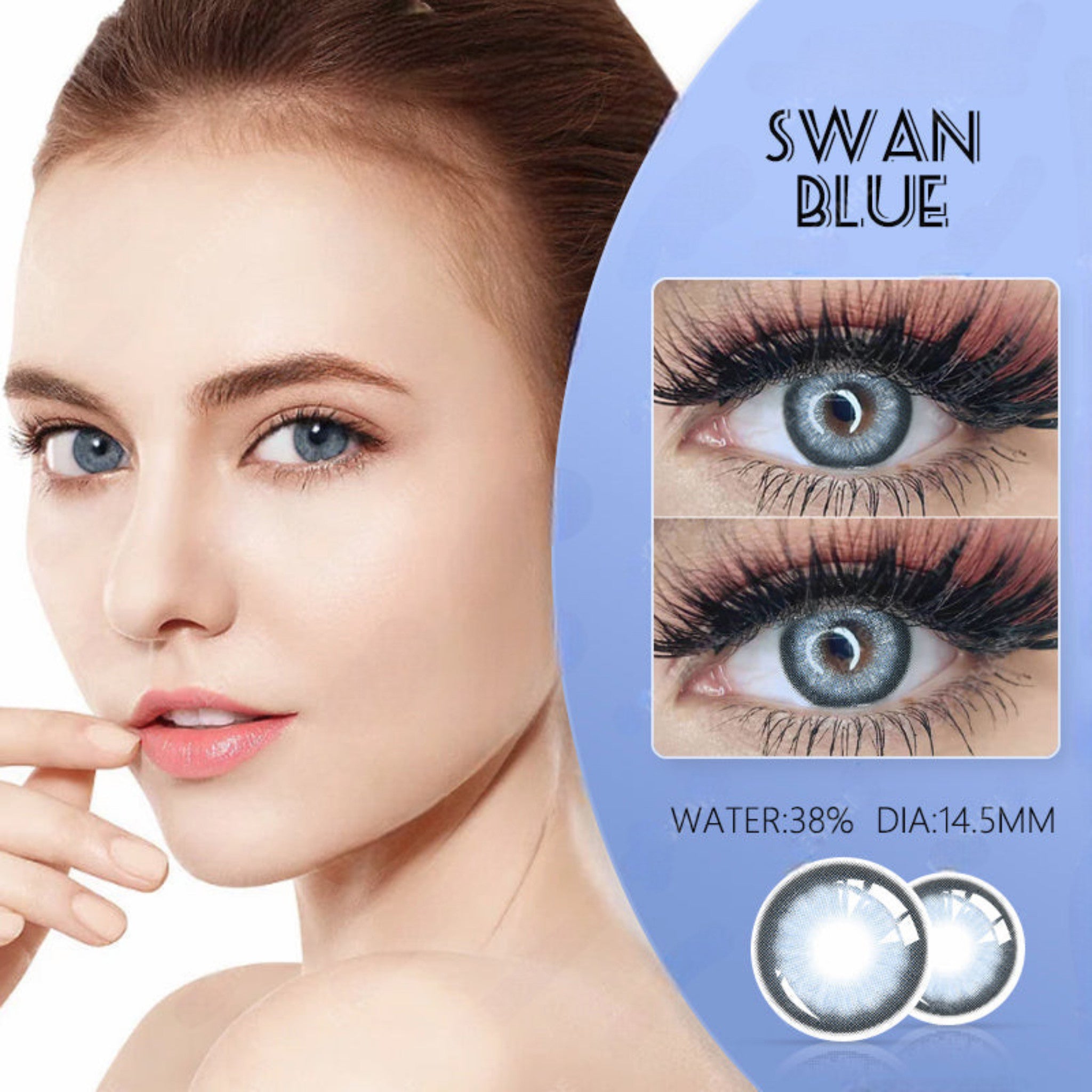Swan Blue Cosmetic Colour Contact Lenses
